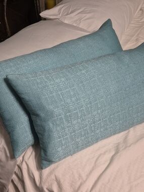 Source Unknown Light Teal Blue Decorative Lumbar Pillows - Set of 2